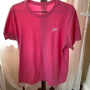 Nike large pink cotton tee t-shirt